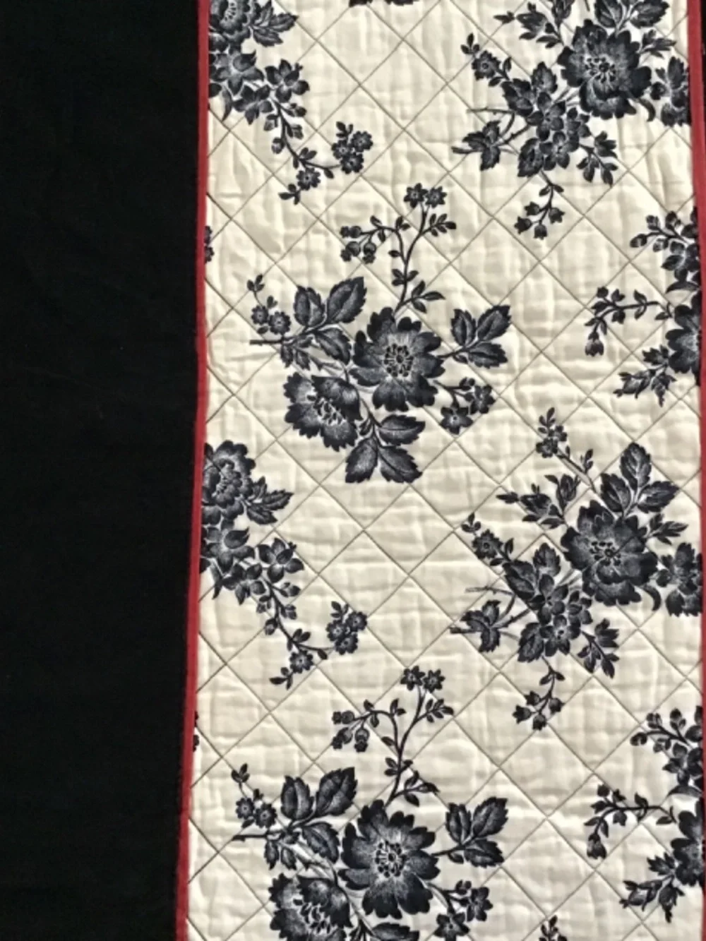 Waverly Fleur Essence Damask Black White Bedspread Shams Set 3 pc Cal King
